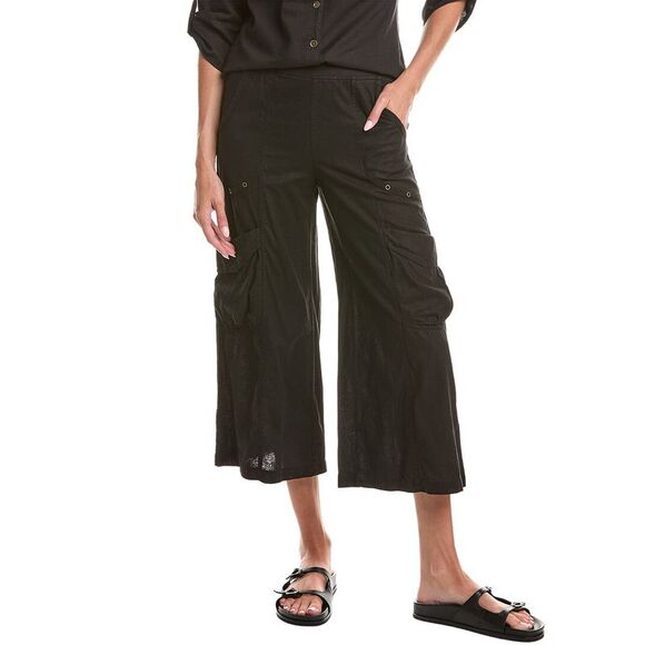 XCVI Pants - Xcvi Womens Linen-Blend Cargo Pant